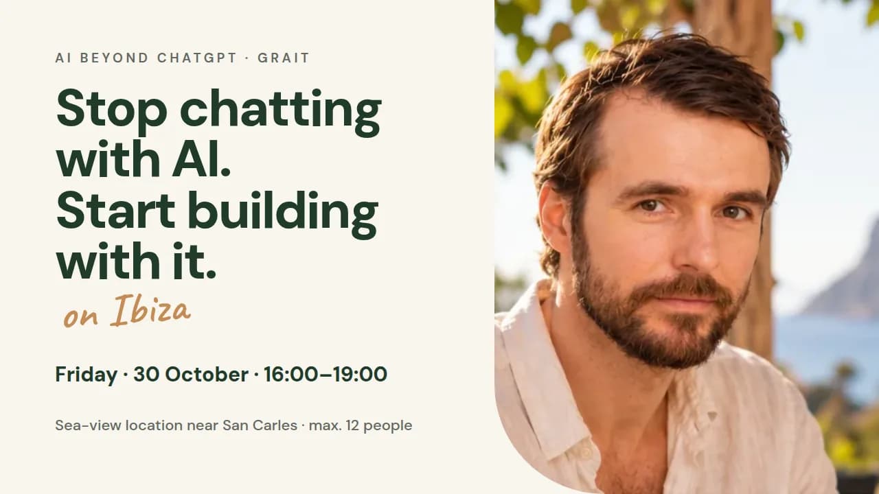 AI Beyond ChatGPT: Build Your First AI Agent · Friday