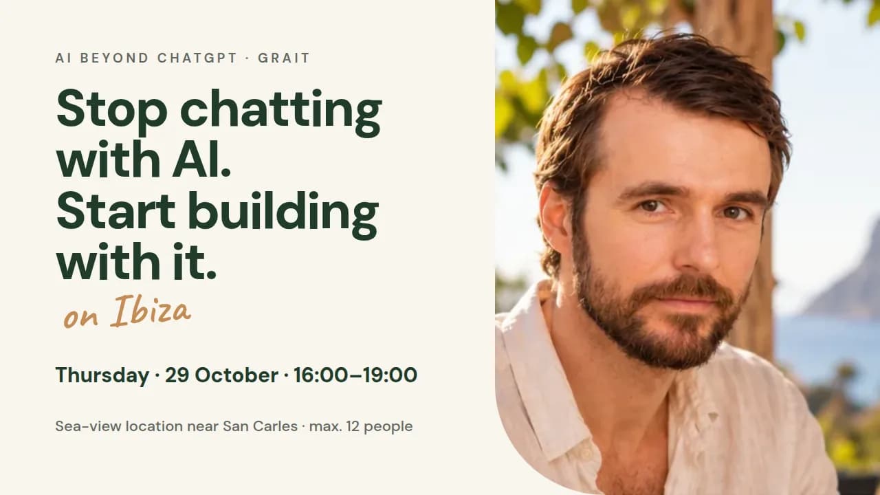 AI Beyond ChatGPT: Build Your First AI Agent · Thursday